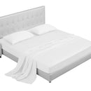 DreamZ 4 Pcs Natural Bamboo Cotton Bed Sheet Set in Size King White