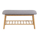 Shoe Bench Bamboo Shoes Storage Cushion Seat Rack Shelf Cabinet Organiser L