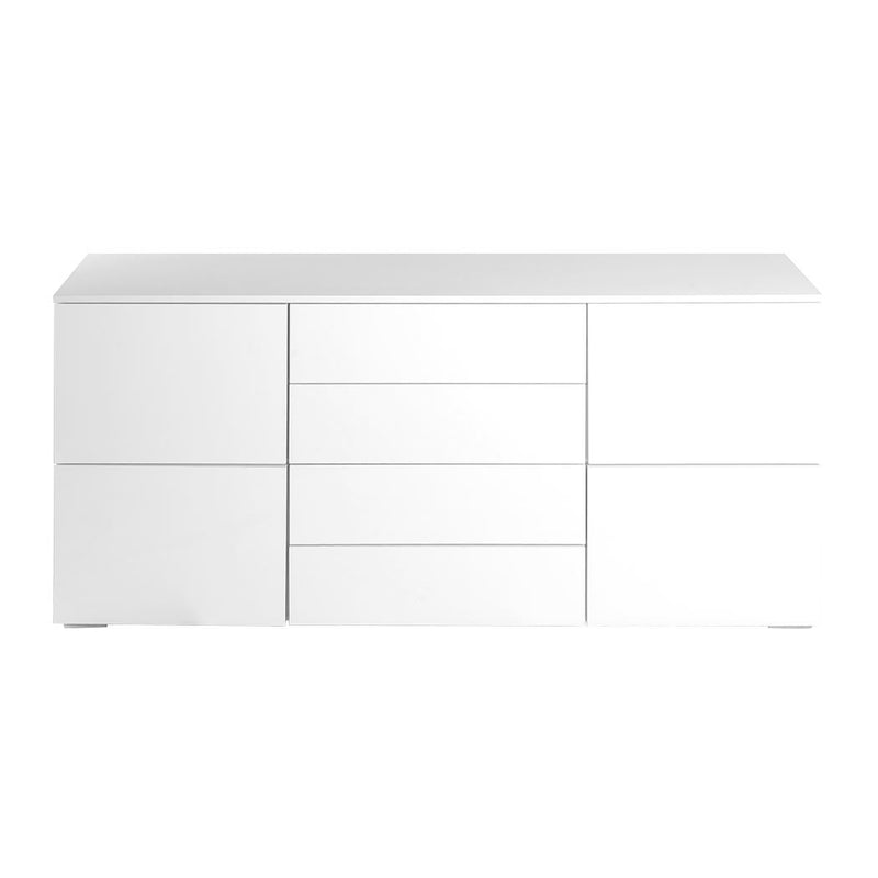 Levede Buffet Sideboard Cabinet Storage Modern High Gloss Cupboard Drawers White 150cm