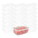 500 Pcs 750ml Take Away Food Platstic Containers Boxes Base and Lids Bulk Pack