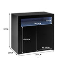 Levede Buffet Sideboard Storage Cabinet Modern High Gloss Furniture LED Black