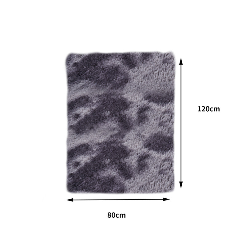 Floor Rug Shaggy Rugs Soft Large Carpet Area Tie-dyed Midnight City 80x120cm