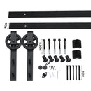 2M Antique Classic Style Single Sliding Barn Door Hardware Track Roller Kit