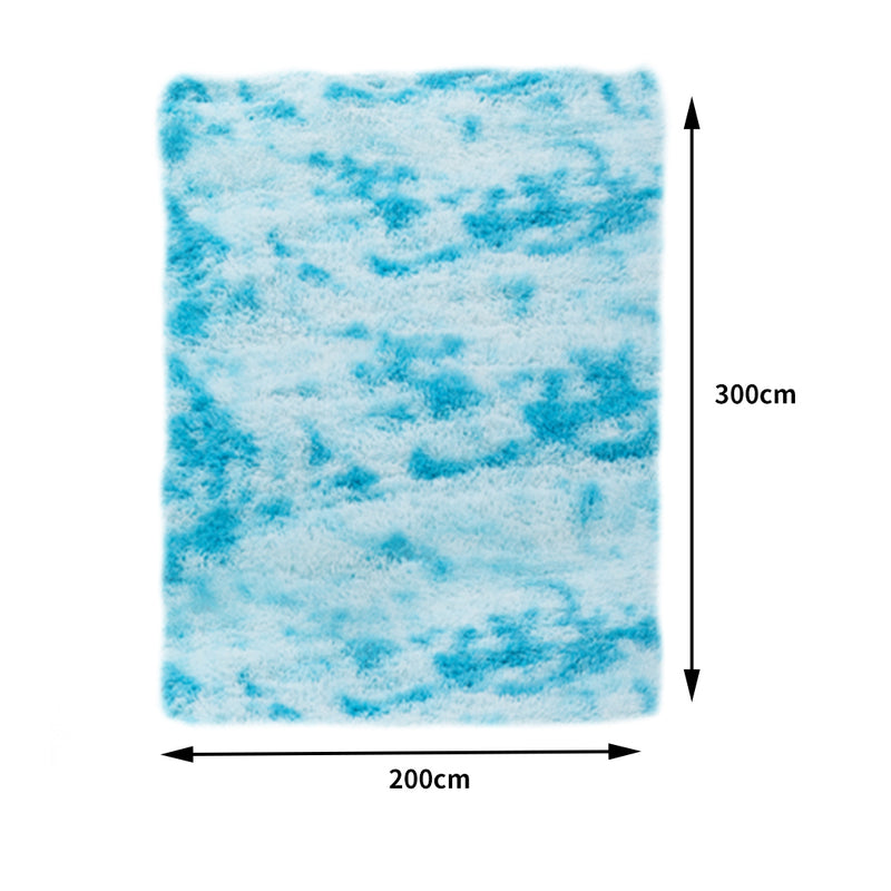 Floor Rug Shaggy Rugs Soft Large Carpet Area Tie-dyed Maldives 200x300cm