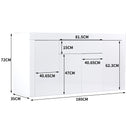 Levede Buffet Sideboard Cabinet High Gloss Storage Modern Doors Cupboard White