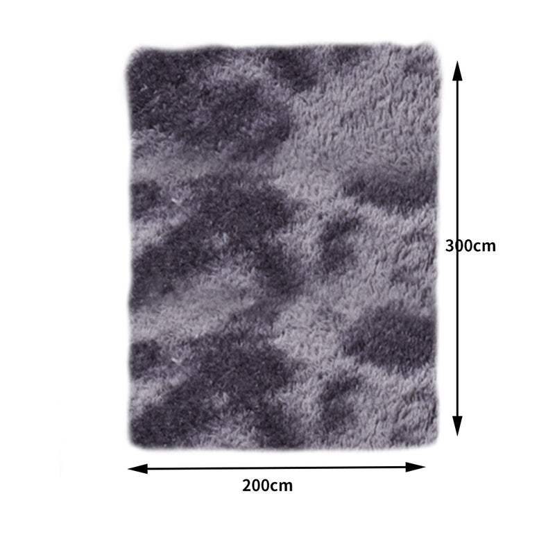 Floor Rug Shaggy Rugs Soft Large Carpet Area Tie-dyed Midnight City 200x300cm