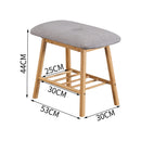 Shoe Bench Bamboo Shoes Storage Cushion Seat Rack Shelf Cabinet Organiser M