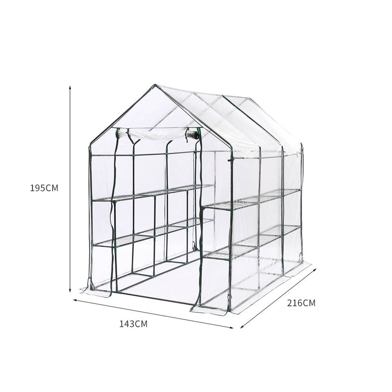 3 Tier Walk In Greenhouse Garden Shed PVC Cover Film Tunnel Green House Plant