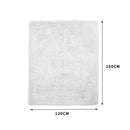 Designer Soft Shag Shaggy Floor Confetti Rug Carpet Home Decor 120x160cm White