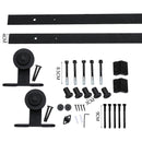 2M Antique Classic Style Single Sliding Barn Door Hardware Track Roller Kit
