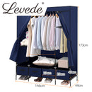 Levede Portable Wardrobe Clothes Closet Storage Cabinet 4 Drawer Navy Blue