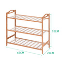 2x Levede 3 Tier Bamboo Shoe Rack Shoes Organizer Storage Shelves Stand Shelf
