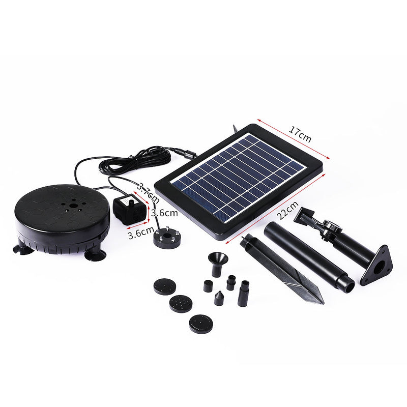 Solar Powered Water Fountain Pump Bird Bath Pond Pool Garden Floating Outdoor