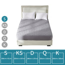 Dreamz Mattress Protector Topper Bamboo Charcoal Pillowtop Waterproof Single