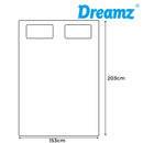 Dreamz Bamboo Pillowtop Mattress Topper Protector Waterproof Cool Cover Queen