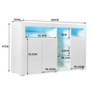 Levede Buffet Sideboard Storage Modern High Gloss Cabinet Cupboard White