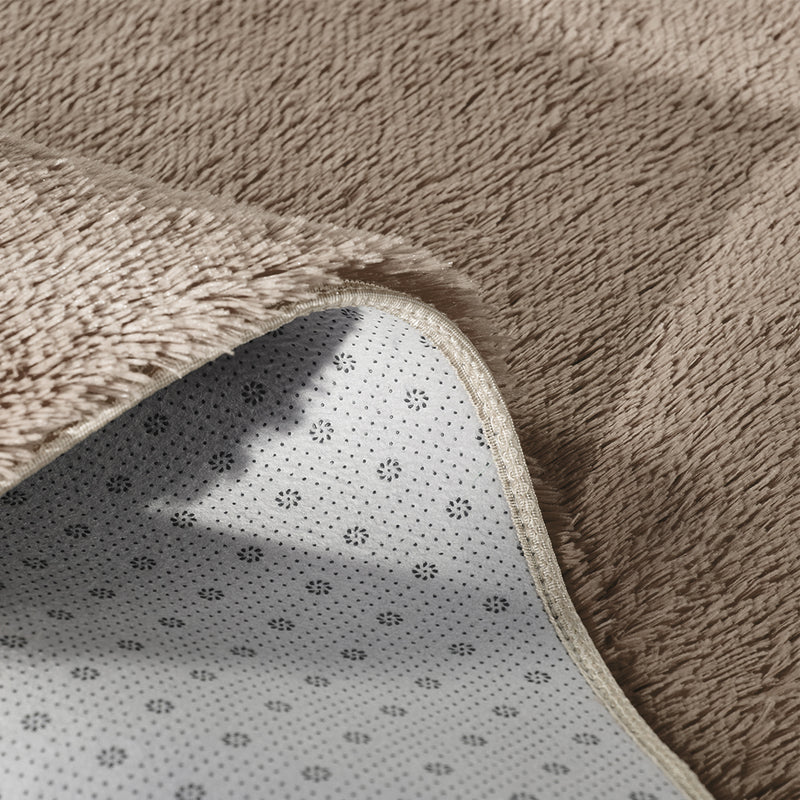 Designer Soft Shag Shaggy Floor Confetti Rug Carpet Home Decor 200x230cm Tan