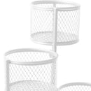 6 Tier Plant Stand Swivel Outdoor Indoor Metal Stands Flower Shelf Rack Garden White