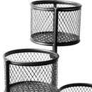 6 Tier Plant Stand Swivel Outdoor Indoor Metal Stands Flower Shelf Rack Garden Black