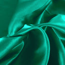 DreamZ Ultra Soft Silky Satin Bed Sheet Set in Queen Size in Teal Colour