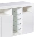 Levede Buffet Sideboard Storage Modern High Gloss Cabinet Cupboard White