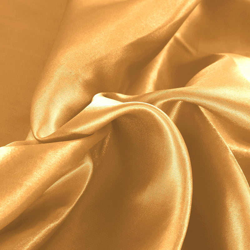 DreamZ Ultra Soft Silky Satin Bed Sheet Set in Double Size in Gold Colour