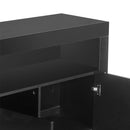 Levede Buffet Sideboard Storage Cabinet Modern High Gloss Furniture LED Black