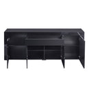 Levede Buffet Sideboard Cabinet High Gloss Storage Modern Doors Cupboard Black