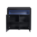 Levede Buffet Sideboard Storage Cabinet Modern High Gloss Furniture LED Black