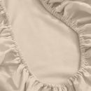 DreamZ 4 Pcs Natural Bamboo Cotton Bed Sheet Set in Size Double Ivory