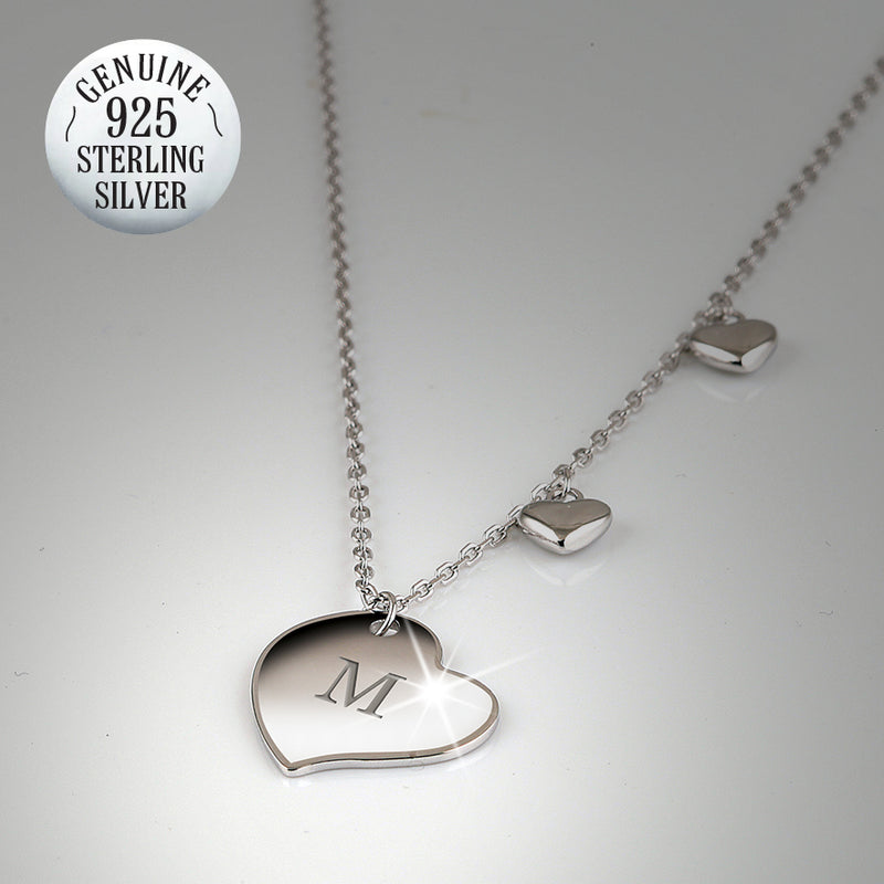 STERLING SILVER HEARTS NECKLACE