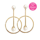 TASHA GOLDTONE BAR HOOPS