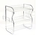 3 Tier Stainless Steel Dish Rack Drainer Tray Kitchen Storage Cup Cutlery Holder