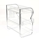 3 Tier Stainless Steel Dish Rack Drainer Tray Kitchen Storage Cup Cutlery Holder