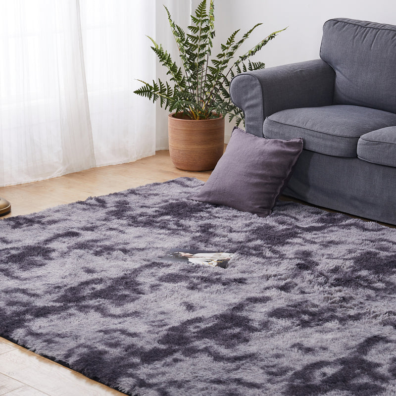 Floor Rug Shaggy Rugs Soft Large Carpet Area Tie-dyed Midnight City 200x300cm