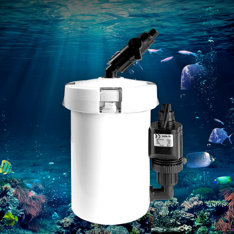 Canister Filter Aquarium External Aqua Pump Fish Water Tank Sponge Pond 400L/H