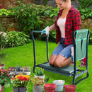 Outdoor Foldable Garden Kneeler Seat with Tool Pouch Portable Bench Cushion Pad