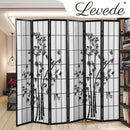 Levede 6 Panel Free Standing Foldable  Room Divider Privacy Screen Bamboo Print