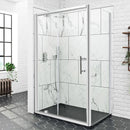 Levede Bath Shower Enclosure Screen Seal Strip Glass Shower Door 760x760x1900mm