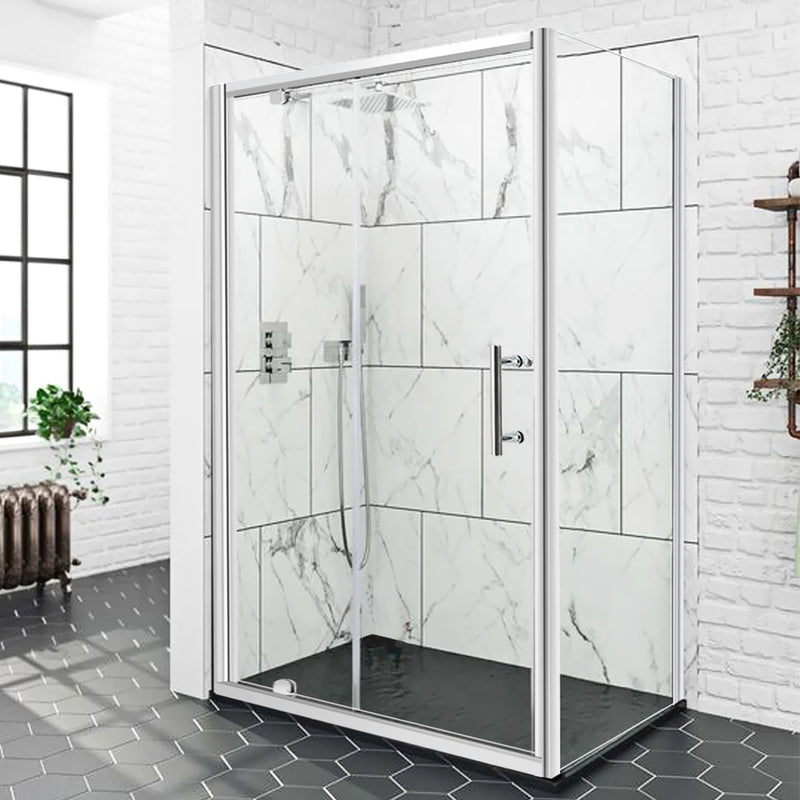Levede Bath Shower Enclosure Screen Seal Strip Glass Shower Door 760x760x1900mm