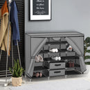 Shoe Rack DIY Portable Storage Cabinet Organiser Stackable Shelf Organizer Grey