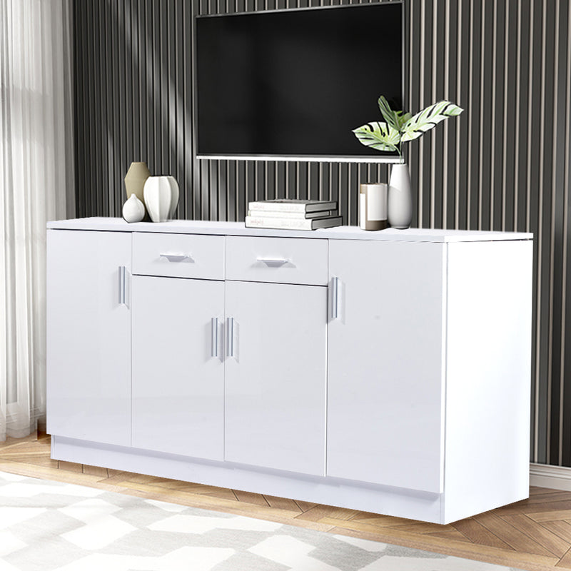 Levede Buffet Sideboard Storage Cabinet Artiss High Gloss Cupboard Drawers White