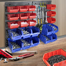 30 Bins Garage Workshop Wall Mounted Tool Box Small Parts Storage Organiser Rack