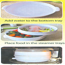 2 TIER MICROWAVE STEAMER