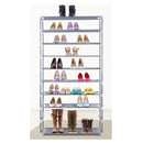 GREY 10-TIER METAL STORAGE SHOE RACK