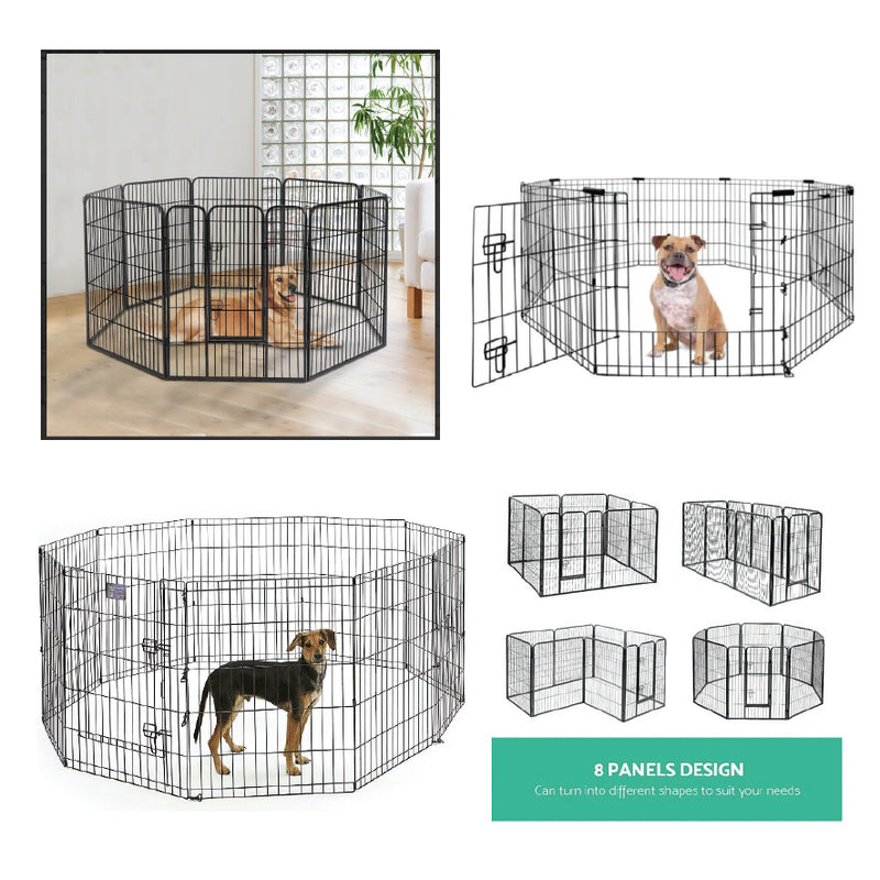 30 INCH HIGH PANEL MULTI FORMAT METAL PET PLAYPEN