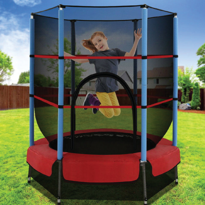 EVERFIT 4.5FT KIDS ENCLOSED TRAMPOLINE