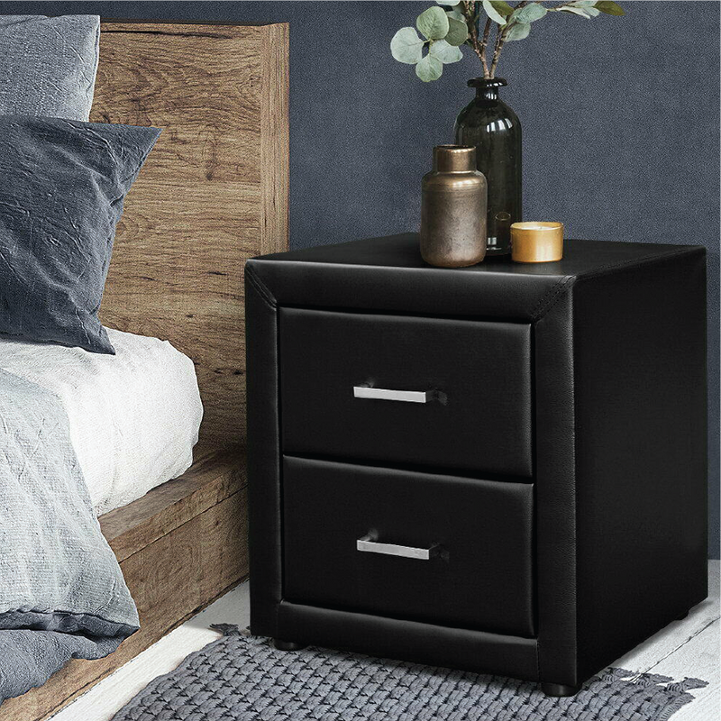 PU LEATHER BEDSIDE TABLE