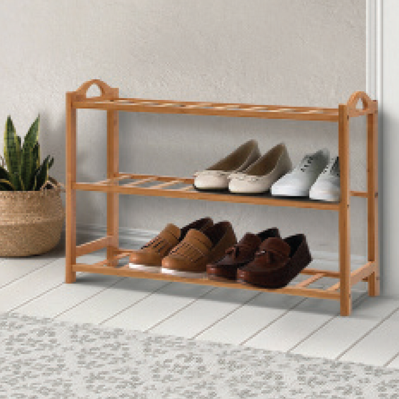 3 TIER BAMBOO SHOE STAND ORGANISER