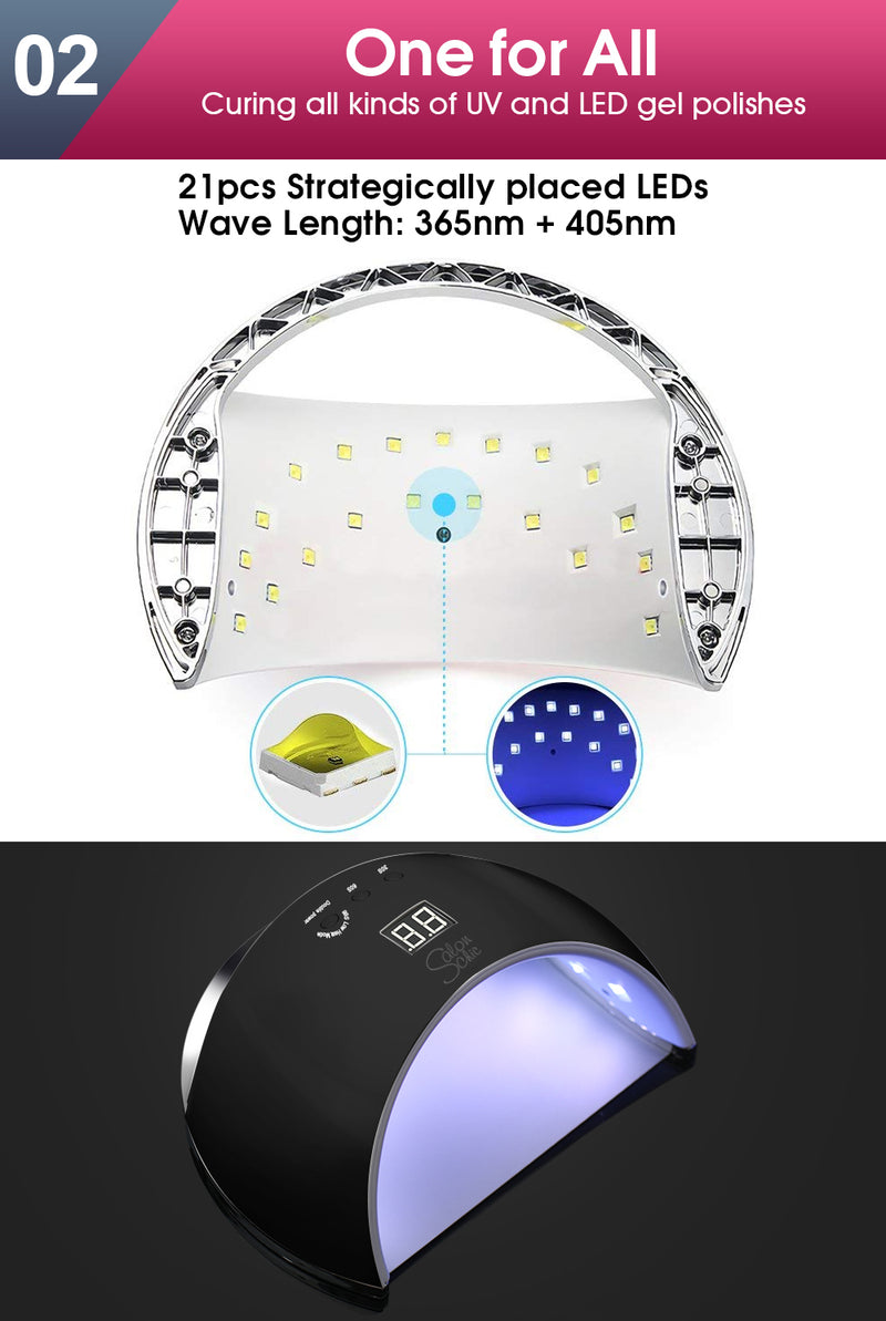Salon Chic LED UV Nail Lamp Gel Polish Dryer Manicure Curing Smart Sensor Light